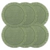 fanquare Boho Round Paper Placemats 15'' Set of 6, Rustic
