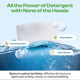 HAPPY HOUR Laundry Detergent Sheets Fresh Scent – 70 Loads, Eco Friendly, Liquidless Soap, Travel Friendly for Hot & Cold Cycles, Fights Tough Stains & Odors, Hypoallergenic for Sensitive Skin
