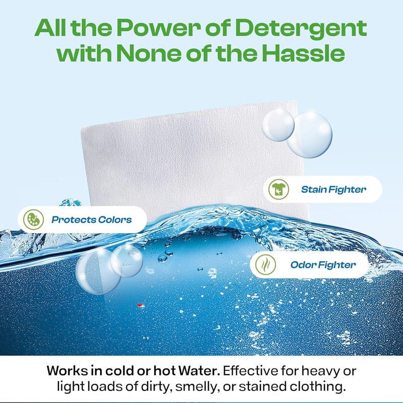 HAPPY HOUR Laundry Detergent Sheets Fresh Scent – 70 Loads,