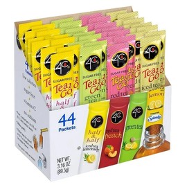 4C Iced Tea Mix Variety Pack Sugar-Free Green, Red, Lemon & Lemonade -44 Packets