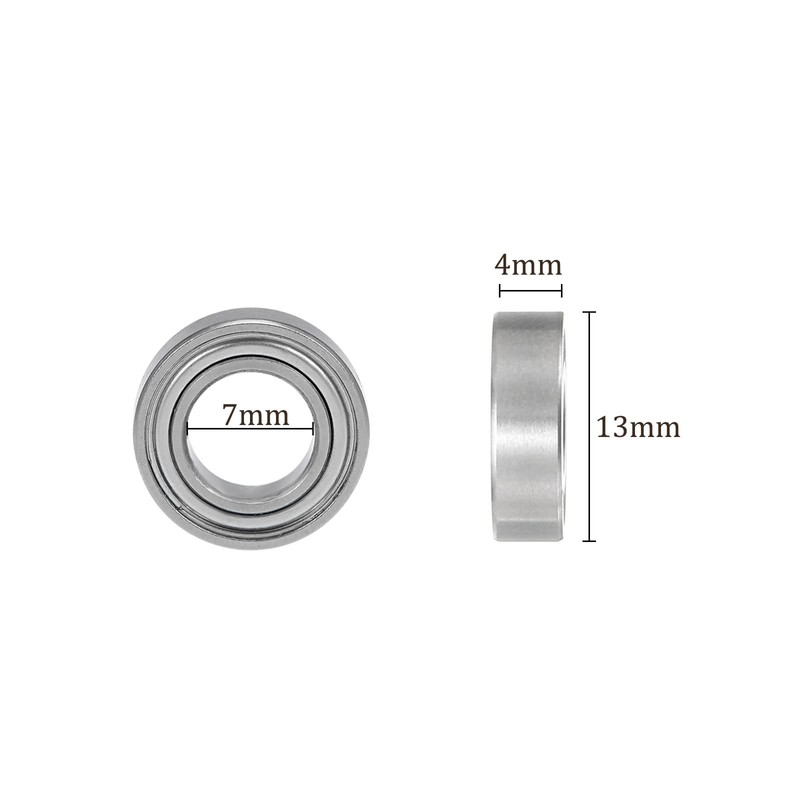 Kozelo 2pcs Deep Groove Ball Bearings 7mm x 13mm x