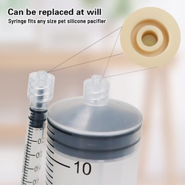 HSYFUSA Pet Feeding Syringe-Baby Animal Feeding for Accurate Milk Measurement Finger Feeding Syringe with Pacifier, Suitable for Newborn Kittens Puppies Hamsters Rabbits Squirrels (M)