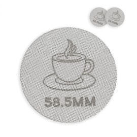 2 Packs 58.5mm Espresso Puck Screen, Reusable Puck Screen Replacement, Perfect Espresso Distribution Tool Compatible with Espresso Machine 58mm Portafilter Basket