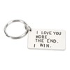 Birthday Keychain Stainless Steel I Love You More The End