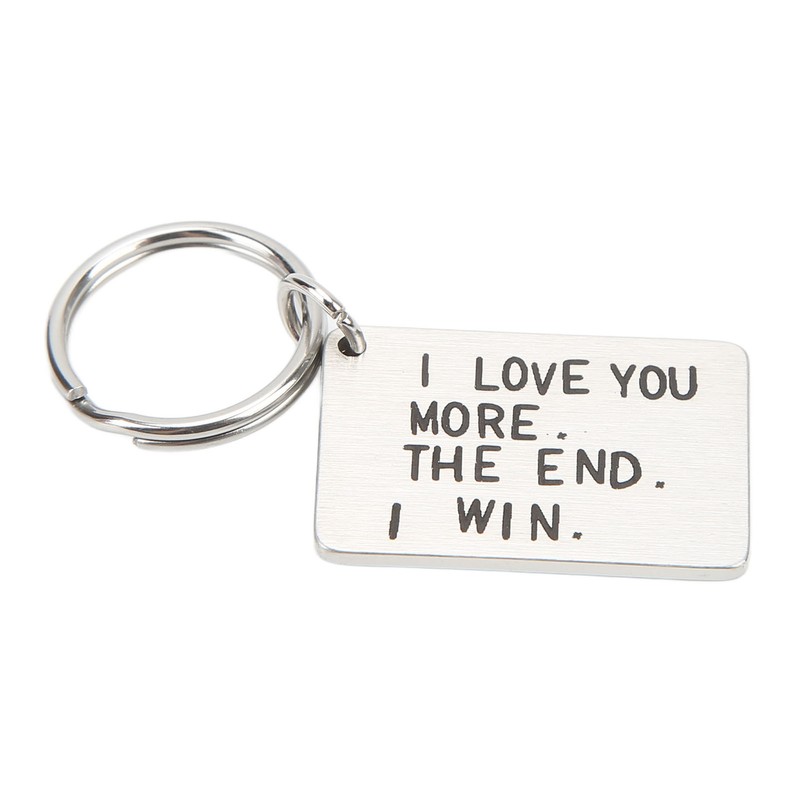 Birthday Keychain Stainless Steel I Love You More The End