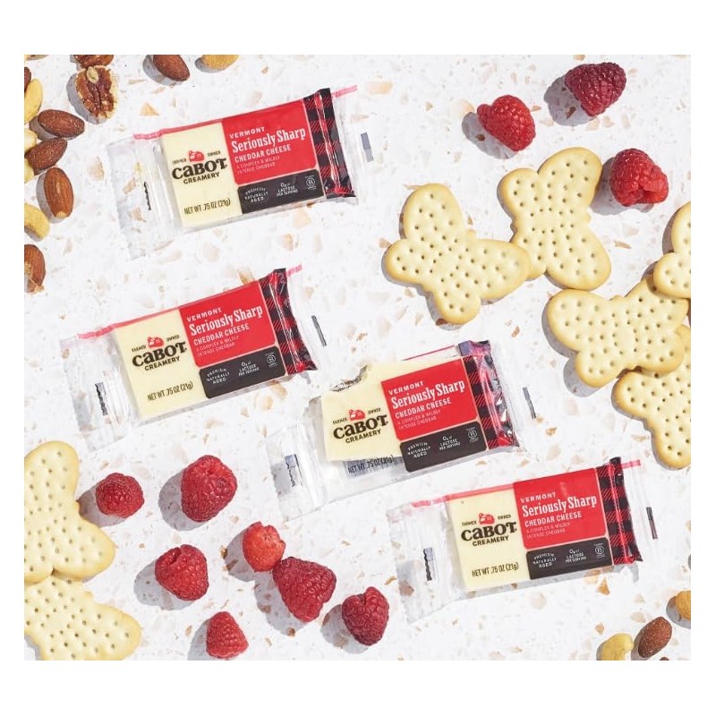 Generic Cabot Creamery Seriously Sharp Snack Pack Cheddar Cheese, 24