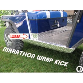 Ezgo Marathon Golf Cart WRAP Around Diamond Plate Kick Panels