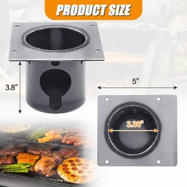 Fire Burn Pot Replacement Parts for Pit Boss Pro Series II 1150, 1600 Pellet Grills, Firepot for Pit Boss PB1600PS1, PB1150PS2, PB1150PS3 Pellet Grills, Replacement Burn Pot Accessories with Screws