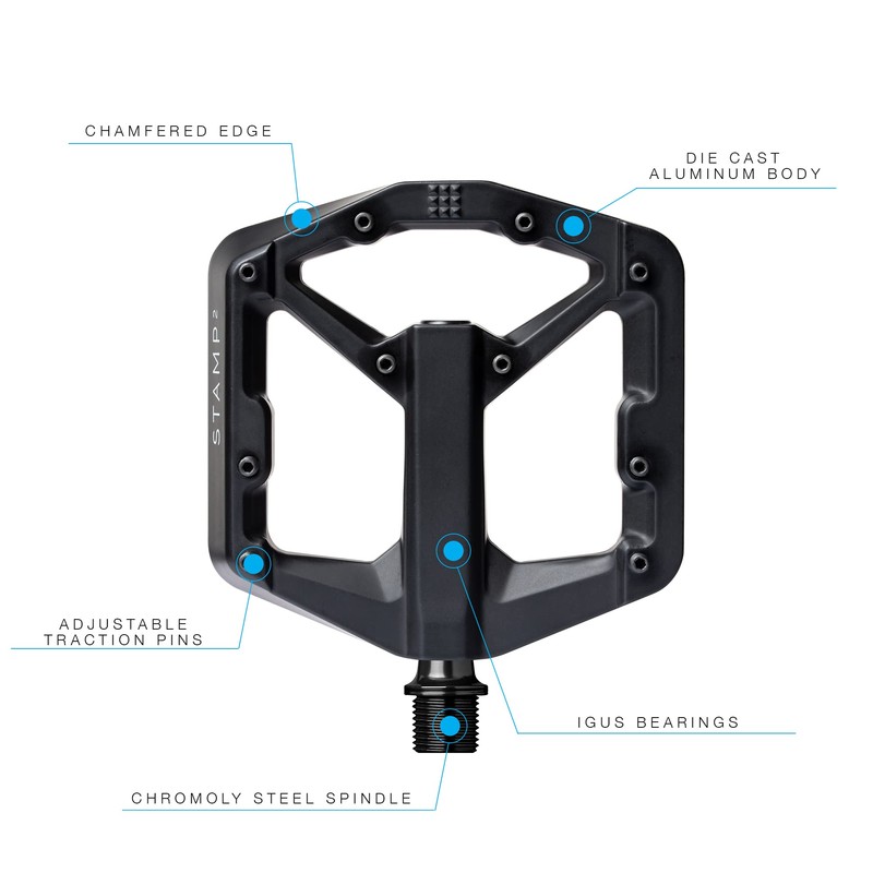 Crankbrothers Stamp-2 Pedals - Small, Black