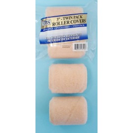 MBS 2pc 3" Roller Covers Polyester Fabric Interior/Exter