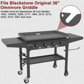 Upgrade Hinged Lid for Blackstone 36 Inch Omnivore Griddle 1554 2266 2177 1984 2210 2212 Griddle Hard Cover, Grill Hood Flat Top with Thermometer for Blackstone 5856