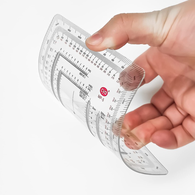 CYA Square Military Map Coordinate Scale Protractor Map for Land