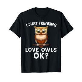 Unique Owl Art for Men Women Kids Adults Animal Owl Lover T-Shirt
