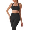 Gym Sets for Women 2 Piece Halter Backless Sports Bras