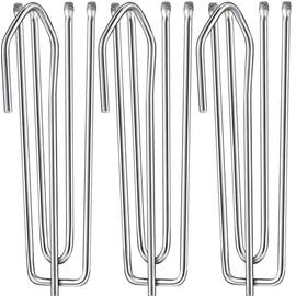 Stainless Steel 4-Prong Pinch Pleat Curtain Hooks, 100 Pieces