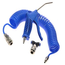 TIRUSS Air Dust Blower Gun Set Clean 5.5mm steel nozzle Blower spray cleaning nozzle Blow tool set 196.85-inch Soot Blower Hose tool Recoil Hose