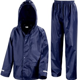 Rainsuit Shop Kids Waterproof Jacket and Trouser Suit Set Boys or Girls Navy. 7-8 years