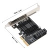 Expansion Card PCIE to 5 Ports SATA3.0 Module Converter Board