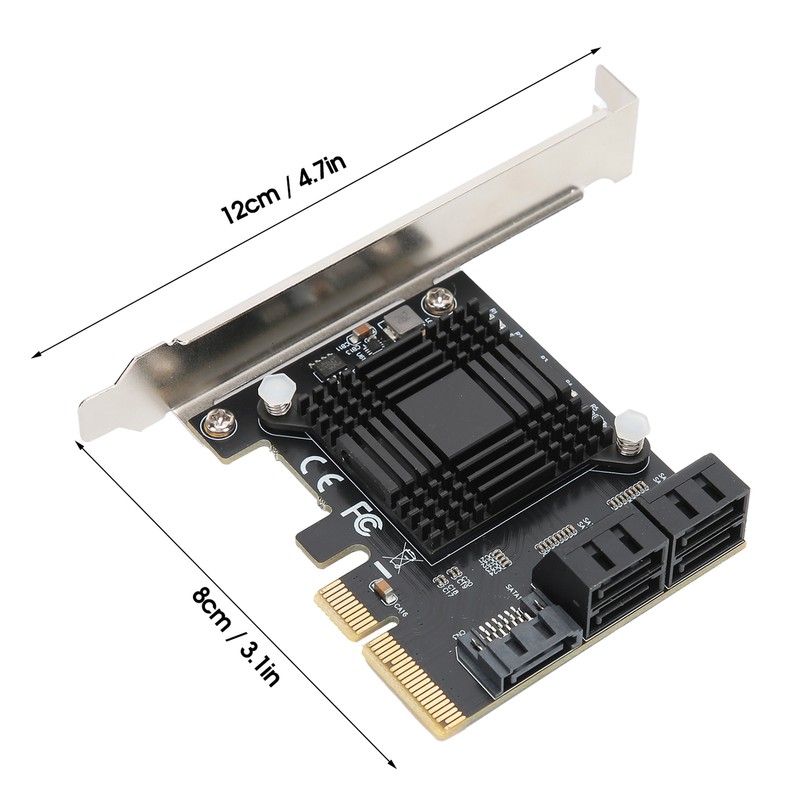 Expansion Card PCIE to 5 Ports SATA3.0 Module Converter Board