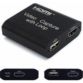 HDMI 4K Video Capture Card HDMI to USB 2.0 Video Capture with Loop Out