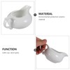 3pc Mini White Ceramic Creamer with Handle, Ceramic Milk Jug