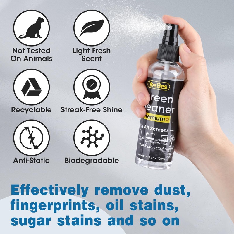 Screen Cleaner Spray 16oz (4oz x 4 Pack) - TV