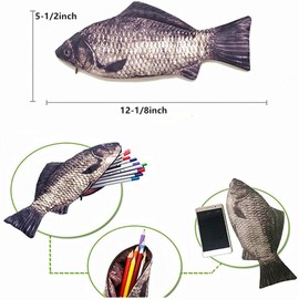 2 Pieces of Simulation Fish-Shaped Pencil Case Pencil Bag Waterproof Pencil Bag Fish Coin Purse Novelty Pencil Bag Interesting Pencil Bag Durable Stationery Bag School Office Supplies