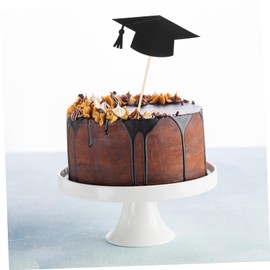 Totority 12pcs Graduation Season Vase Flower Vase Graduation Centerpiece Sticks Grad Cupcake Toppers Graduation Picks for Cupcakes Paper Cupcake Topper Party Supplies Wood Dessert