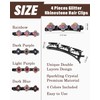 LOZTBUE Set of 4 Sparkly Rhinestone Hair Clips Double Sided