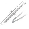 JZK 2 Pairs Silver grey tiebacks for curtains, braided curtain