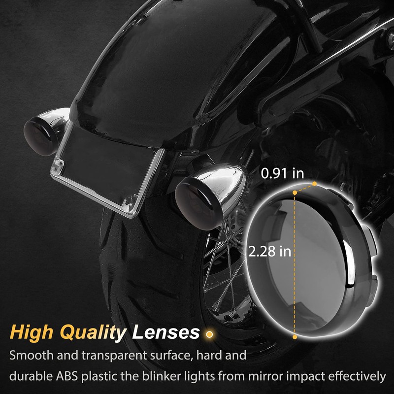 NTHREEAUTO Smoke Bullet Turn Signal Light Lens Cover Compatible with