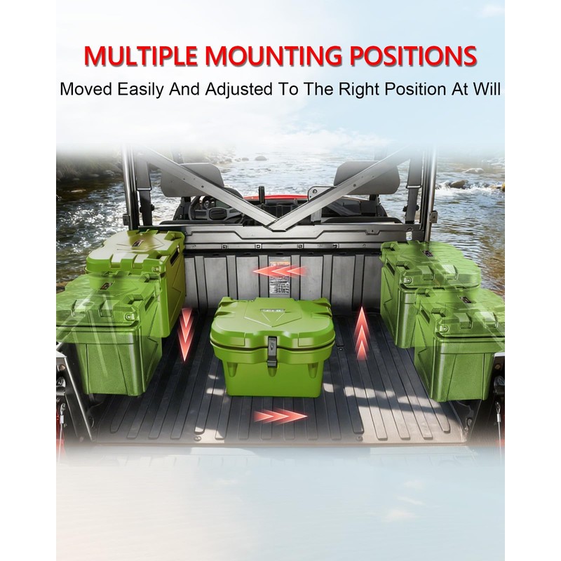 StarknightMT UTV Bed Box 6 GAL Waterproof Cargo Storage Compatible
