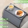GEHE Sofa Arm Tray Bamboo Sofa Tray Table for Couch,