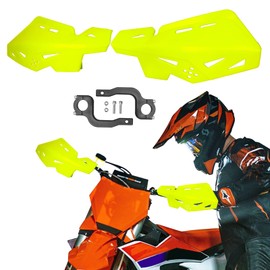 PRO CAKEN Universal 7/8" 22mm and 1 1/8" 28mm Handle Bar Hand Guards Nylon Bracket for Dirt Bike Motocross ATV for SX SXF EXC XCW-Bright Green