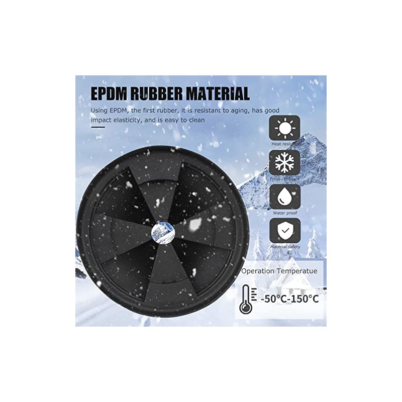 Garbage Disposal Splash Guards, 3 3/8" EPDM Rubber Drain Insert