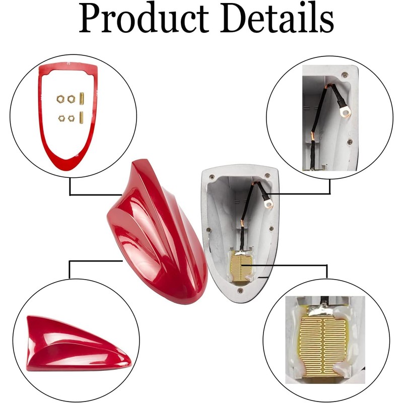 Takilma Shark Fin Antenna Red Roof Shark Fin Antenna Cover