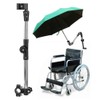Umbrella Mount Holder, Wheelchair Stroller Umbrella Attachment Handle Bar Holder