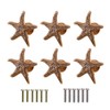 Xinally 6 Pieces Starfish Knobs Coastal Beach Ocean Theme Single