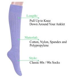 sockfun Slouch Socks Women, Slouchy Scrunch Scrunchy Scrunchie Socks, Purple Lavender Socks