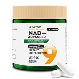 Suplementos de NAD, NAD+ liposomal con resveratrol, 1400 mg por porción, 120 cápsulas, suplementos para antienvejecimiento, reparación de la piel, ali