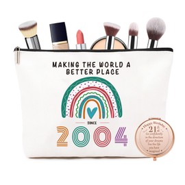 21st Birthday Gifts for Girls | Inspirational 21st Birthday Gifts for Her | Small Pencile Bag Toiletry Bag Cosmetic Bags | Unique Presents for Friend Sister Bestie (Brush not Include)