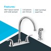 EZ-FLO Kitchen Faucet, Kitchen Sink Faucet with 2 Handles and