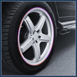 INFINAUTO 20pcs Car Wheel Reflective Sticker Rim Strips Luminous Tire Warning Stickers Decal Tape Strips Decoration for Car Cycling Bike Bicycle Motorcycle Multicolor Stylish Design