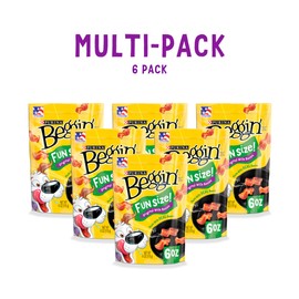 Purina Beggin' Real Meat Dog Treats, Fun Size Original With Bacon - (6) 6 oz. Pouches
