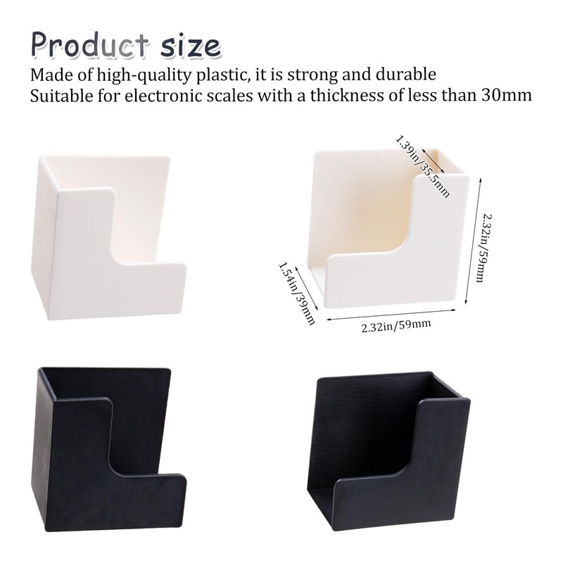 MOYEE 4Pcs Smart Space Saving Wall Mount Scale Holder Self-Adhesive