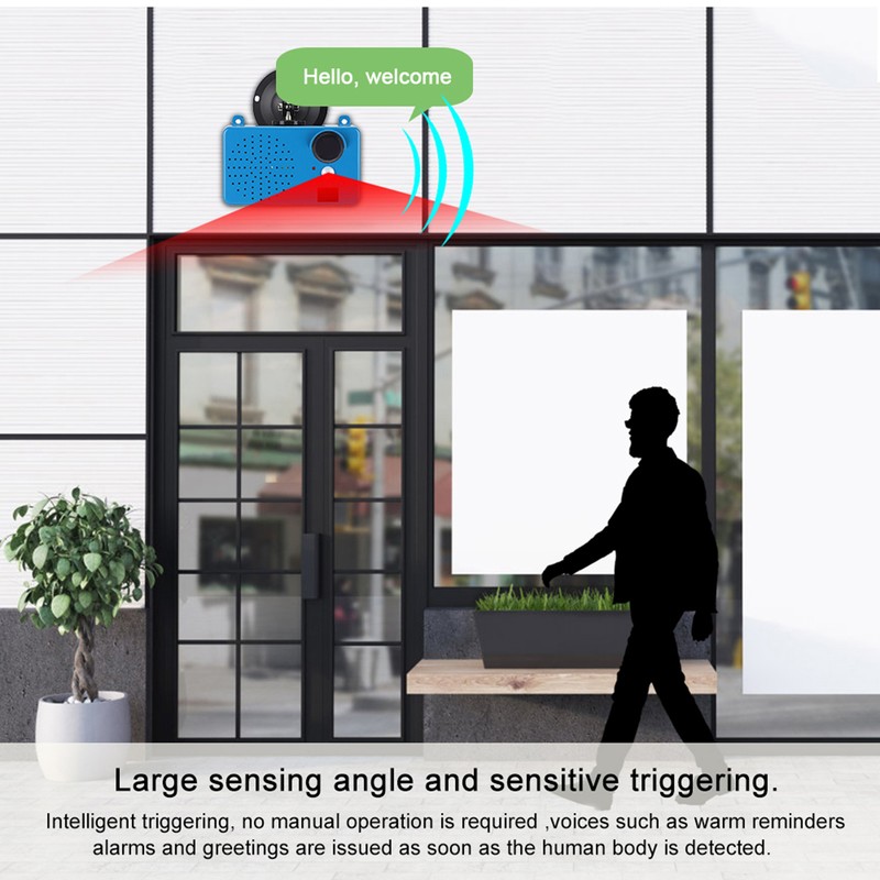Voice Prompter Warning Waterproof Infrared Body Sensor for Construction Site