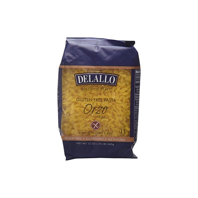 DeLallo - Gluten-Free Italian Orzo, 12 oz. (Pack of 4)