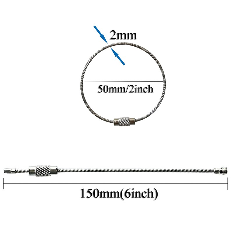 Lontenrea Flat Keyring Outer Diameter 0.6 inch (15 mm), 0.8