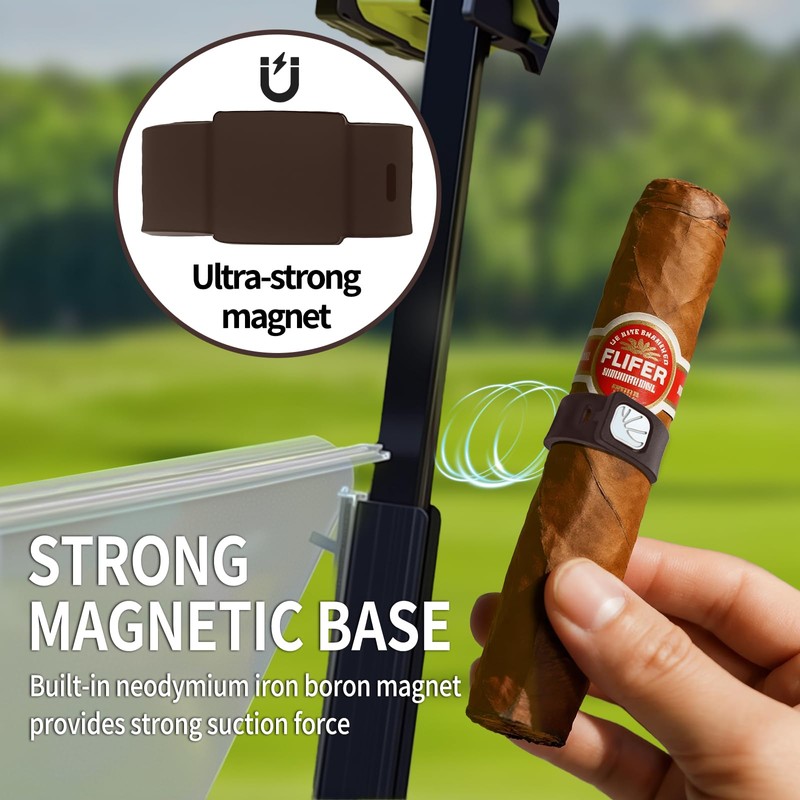 DEEDRR 4PCS Adjustable Magnetic Cigar Holder for Golf Carts &