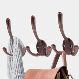 Wall Mounted Coat Hooks 5 Pack Heavy Duty Black Hardware Robe Hooks Decorative for Single Hanging Coats Towel Cubicle Classroom Kitchen Bath Backpack Hat Hook